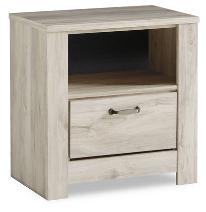 Bellaby Whitewash King Panel Bed, Dresser, Mirror, Chest and 2 Nightstands - B331B17