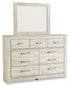 Bellaby Whitewash King Panel Storage Bed, Dresser, Mirror and 2 Nightstands - B331B19