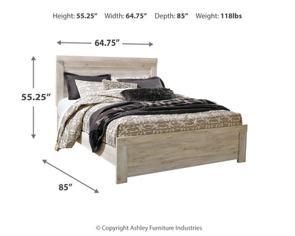 Bellaby Whitewash Queen Panel Bed, Dresser, Mirror, Chest and 2 Nightstands - B331B21
