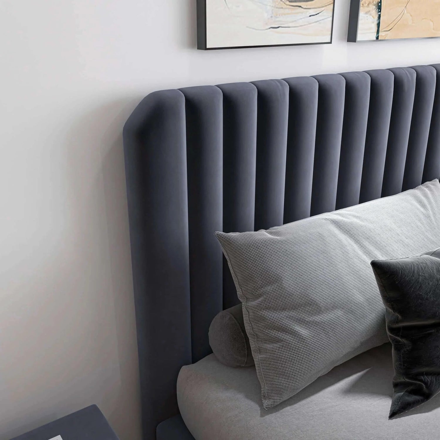 Bethany Velvet Upholstered Platform Bed Queen - BED00500103