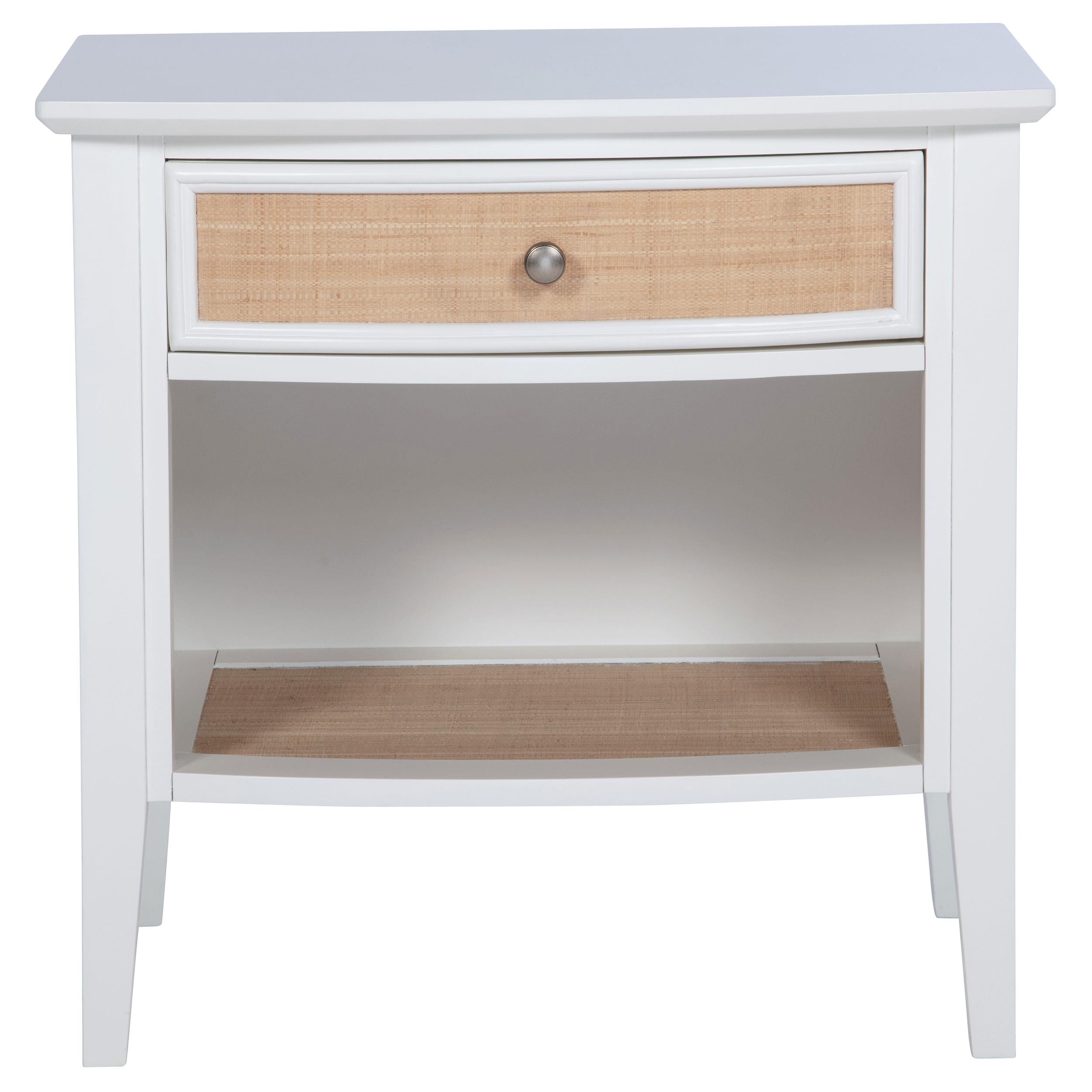Bexhill 1-drawer Nightstand Bedside Table White - 223472