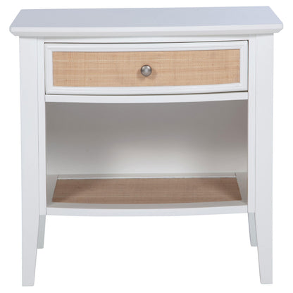Bexhill 1-drawer Nightstand Bedside Table White - 223472