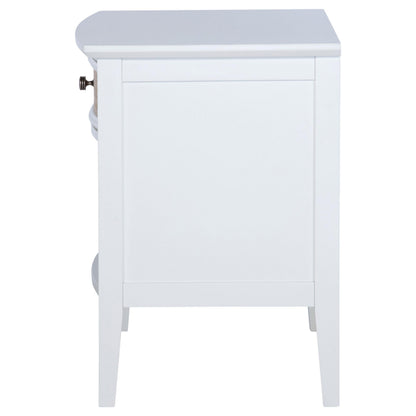 Bexhill 1-drawer Nightstand Bedside Table White - 223472