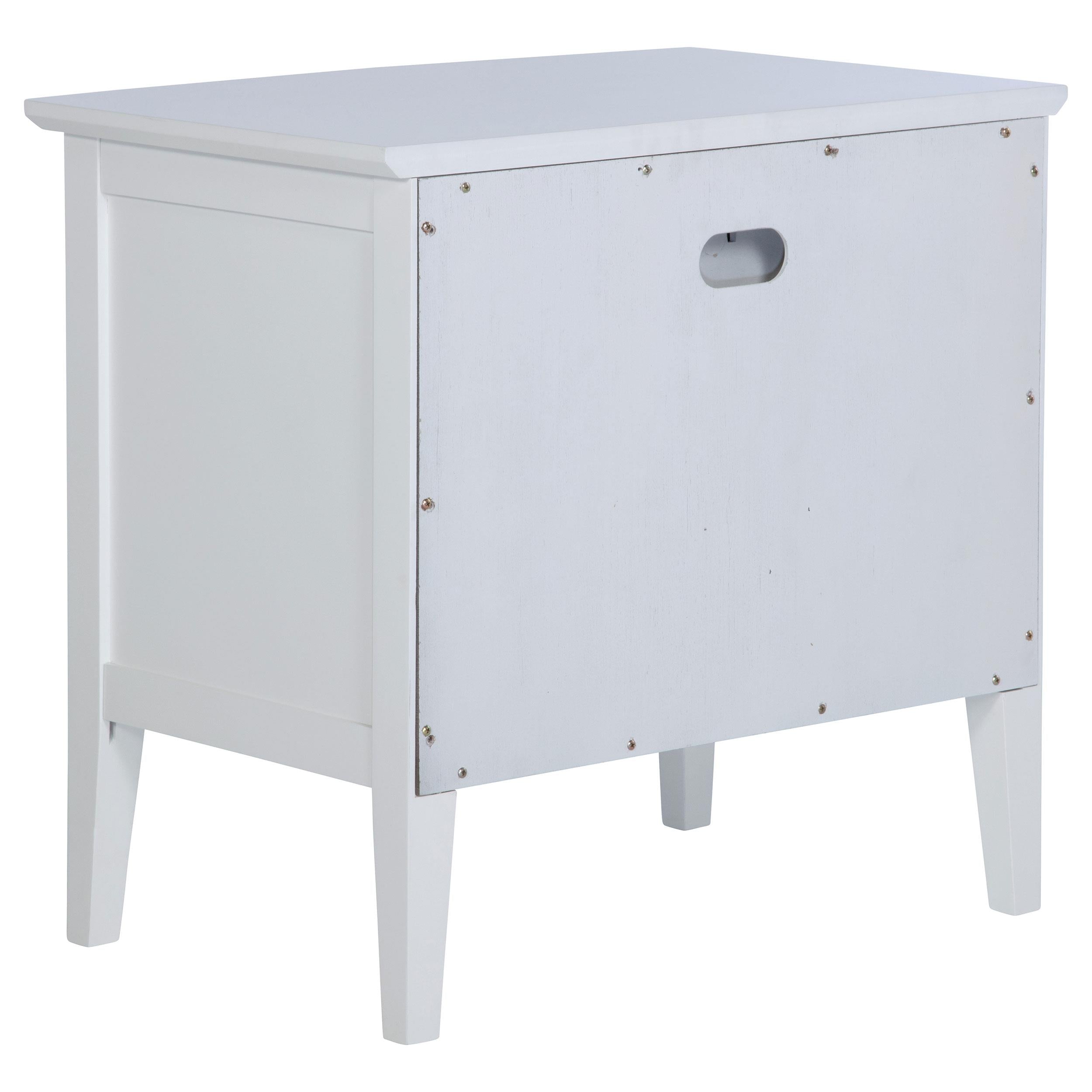 Bexhill 1-drawer Nightstand Bedside Table White - 223472