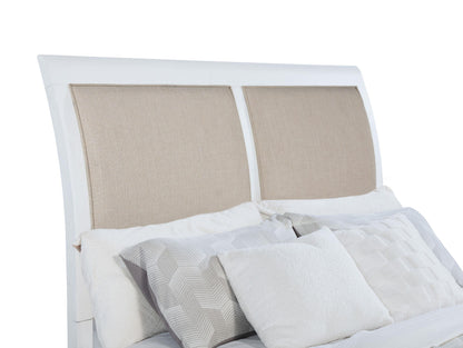 Bexhill 56-inch Upholstered Eastern King Panel Bed White - 223471KE