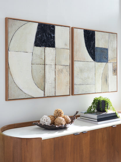 Bexlen Tan/Taupe/Black Wall Art (Set of 2) - A8000498