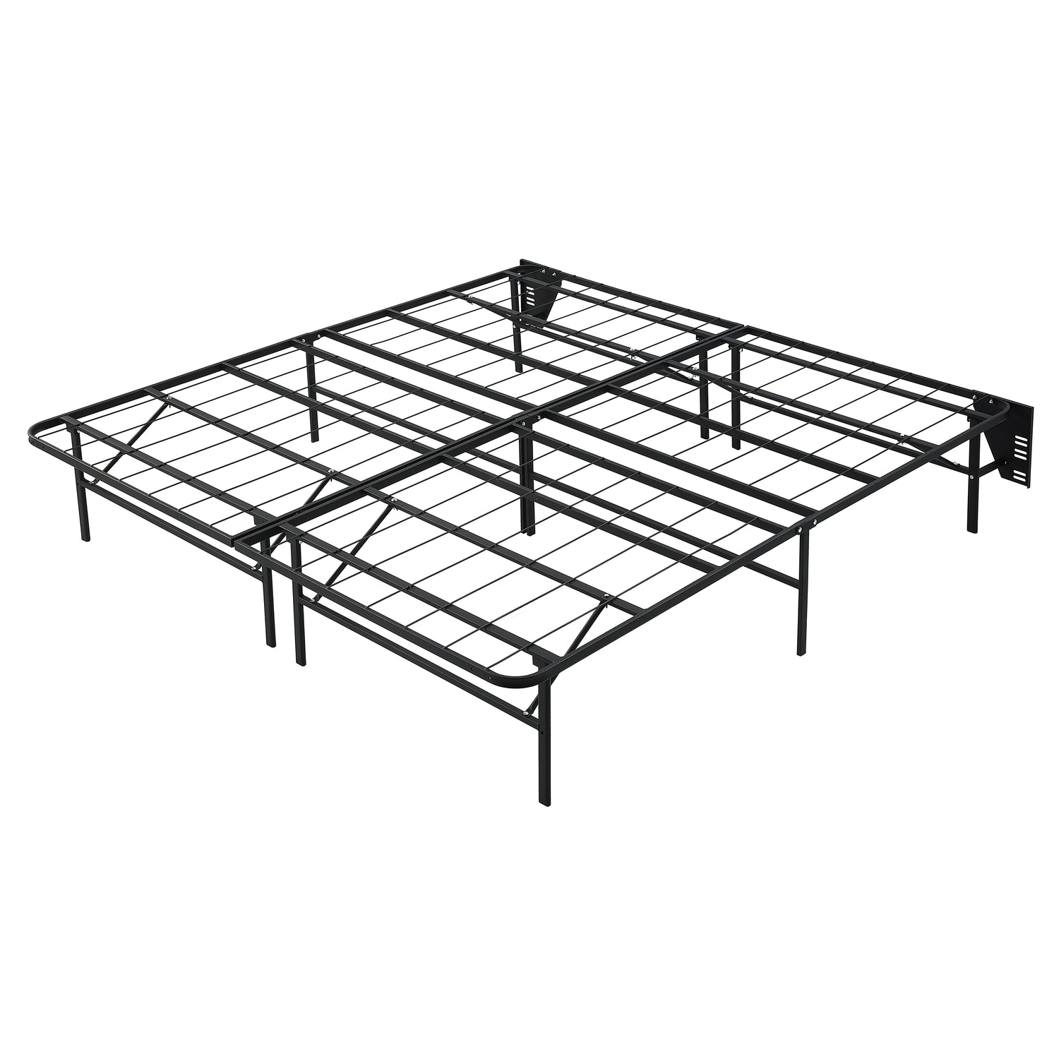 BF-1MT-EK Eastern King Foldable Metal Platform Bed Frame, Toolless - BF-1MT-EK