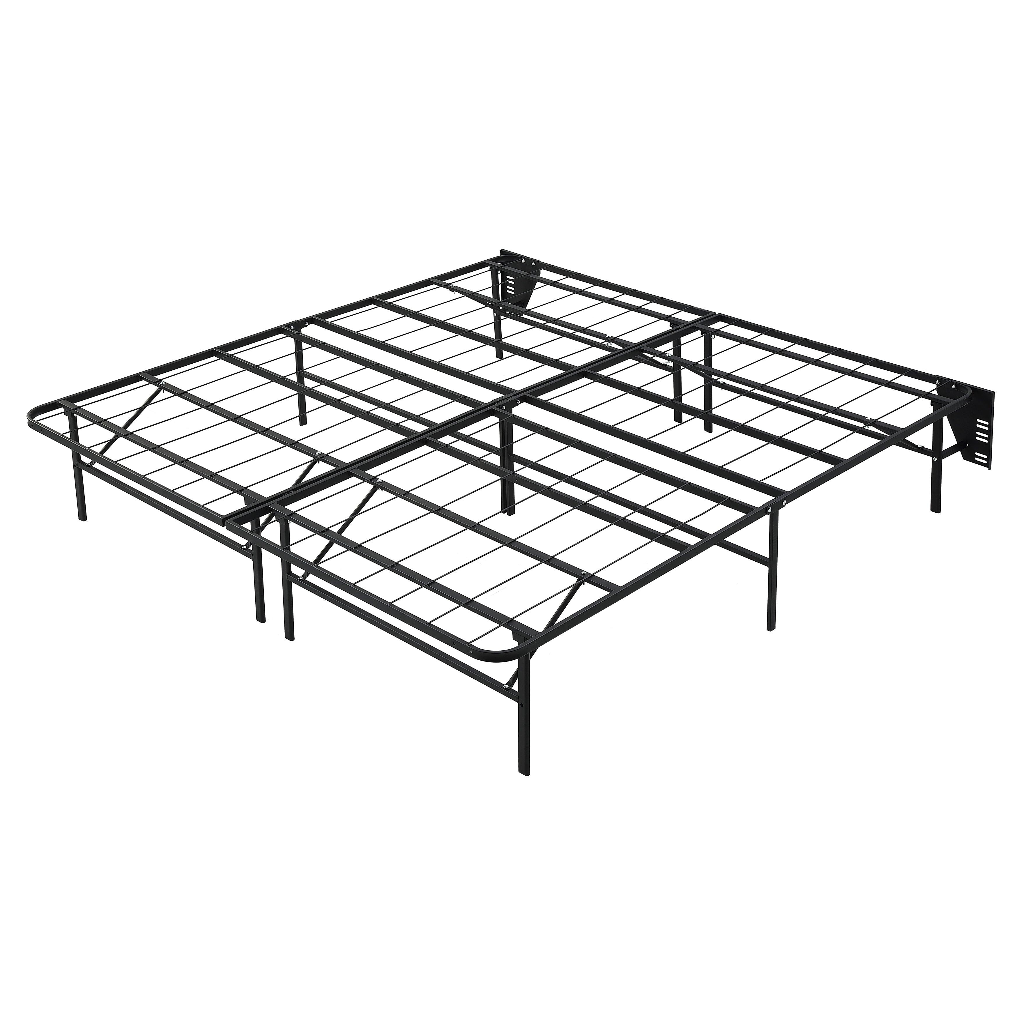 BF-1MT-EK Eastern King Foldable Metal Platform Bed Frame, Toolless - BF-1MT-EK