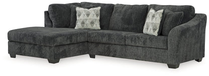 Biddeford 2-Piece Sectional with Ottoman in Shadow - PKG015089