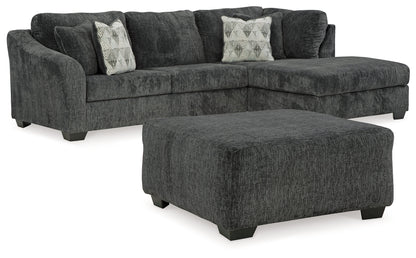 Biddeford 2-Piece Sectional with Ottoman in Shadow - PKG015090