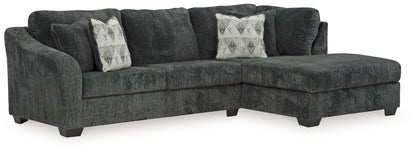 Biddeford 2-Piece Sectional with Ottoman in Shadow - PKG015090