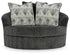 Biddeford Shadow 2-Piece Sectional and Oversized Swivel Accent Chair - 35504U2