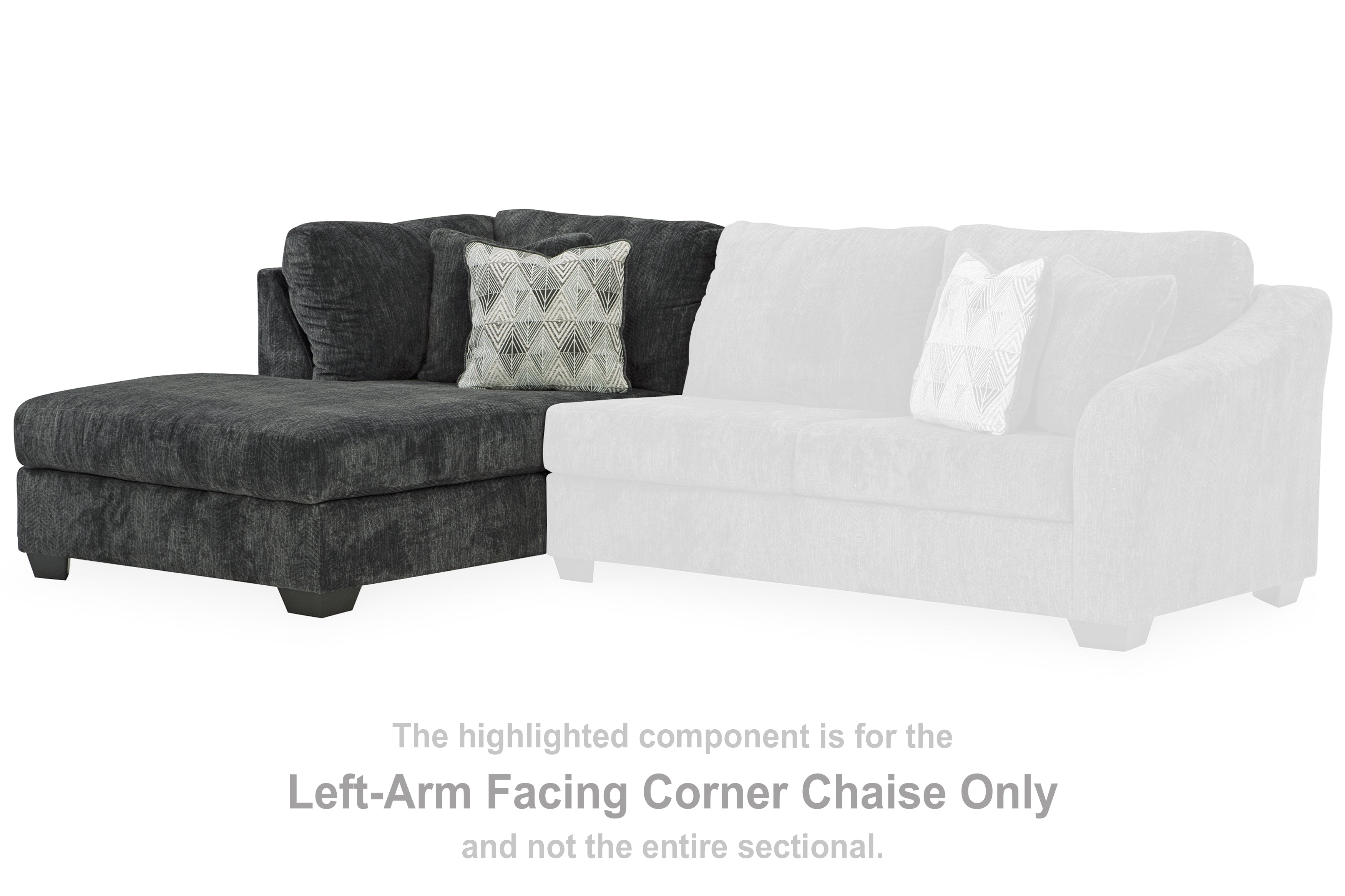 Biddeford Shadow 2-Piece Sectional and Oversized Swivel Accent Chair - 35504U2