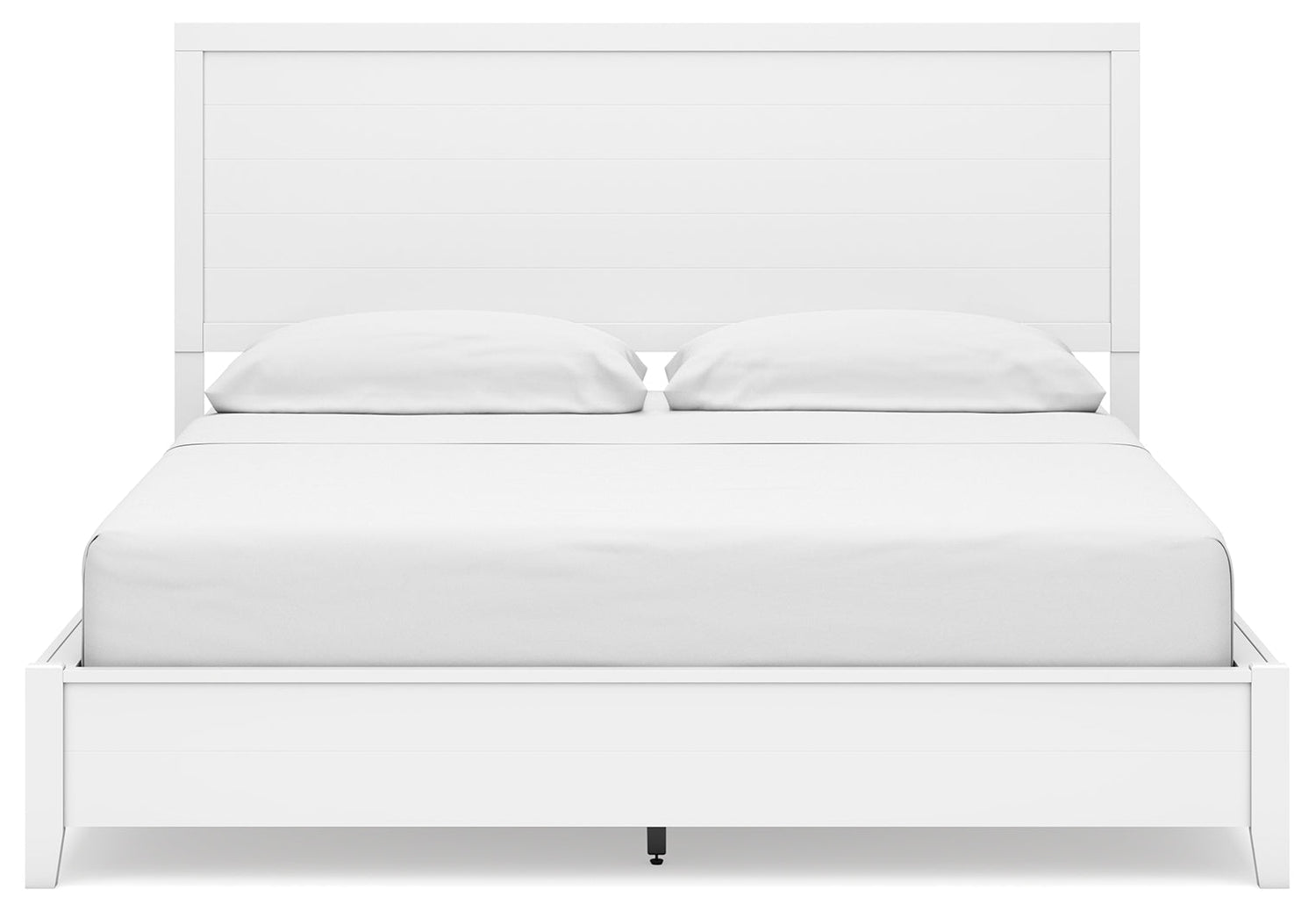 Binterglen California King Panel Bed with Mirrored Dresser, Chest and Nightstand in White from Ashley - Luna Furniture