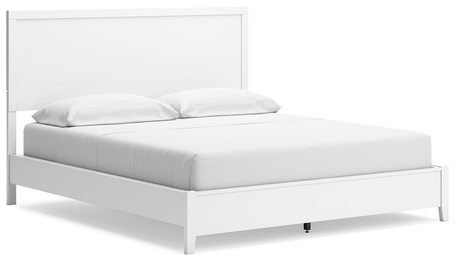 Binterglen California King Panel Bed with Mirrored Dresser, Chest and Nightstand in White from Ashley - Luna Furniture
