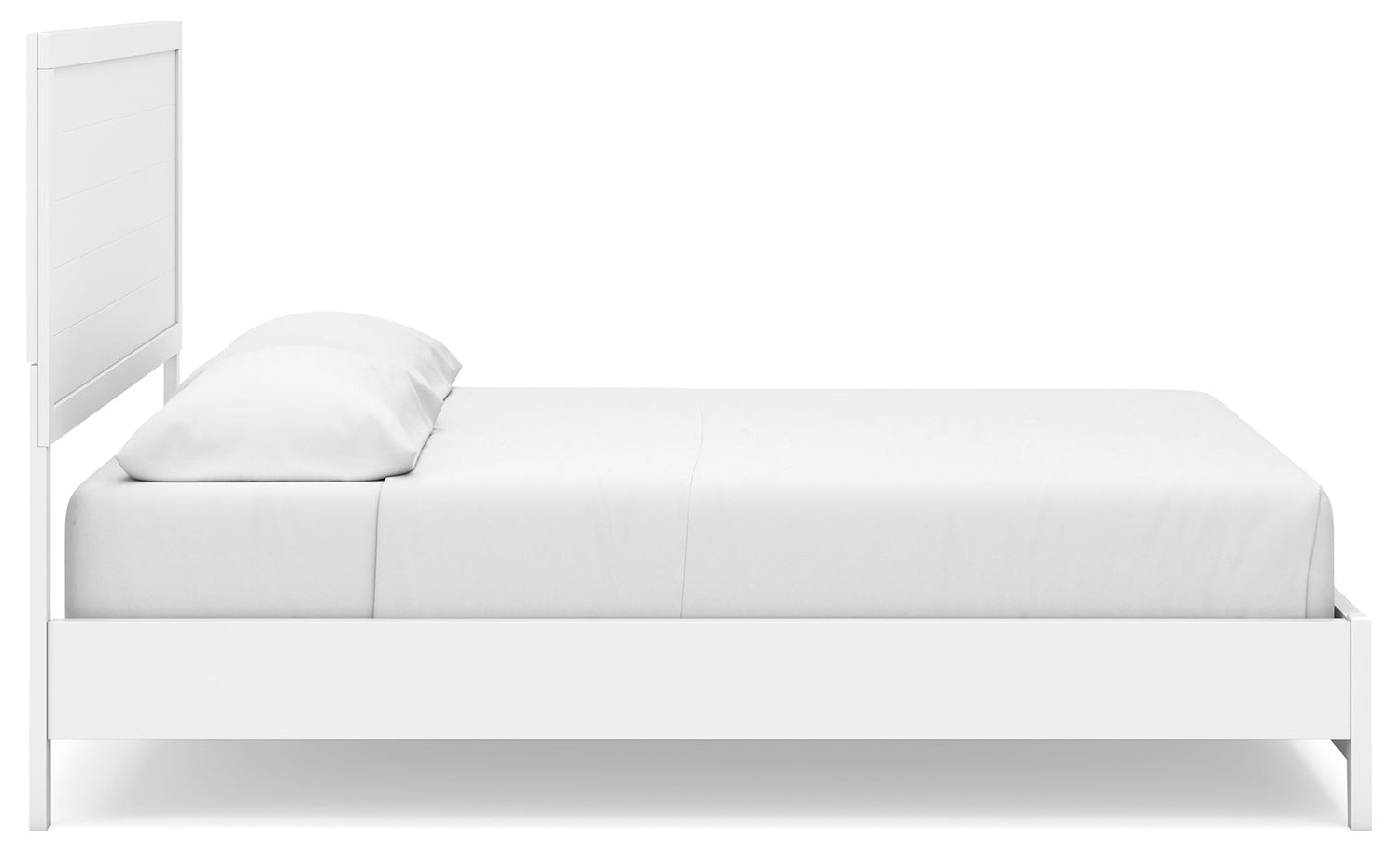 Binterglen California King Panel Bed with Mirrored Dresser, Chest and Nightstand in White from Ashley - Luna Furniture