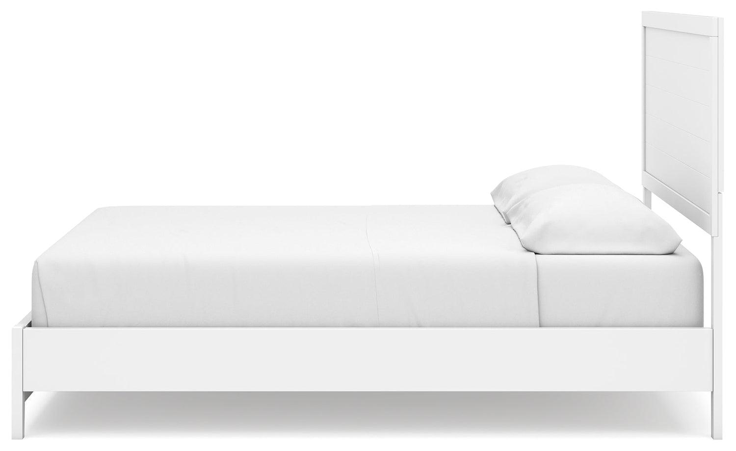 Binterglen California King Panel Bed with Mirrored Dresser, Chest and Nightstand in White from Ashley - Luna Furniture