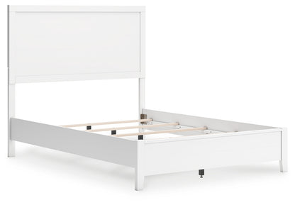 Binterglen Full Panel Bed with Dresser and Nightstand in White - PKG019198