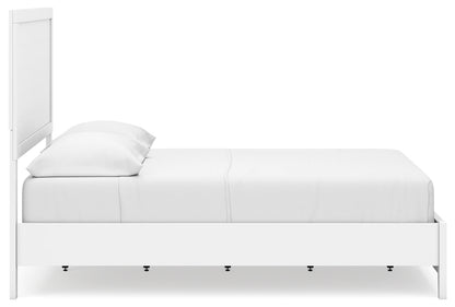 Binterglen Full Panel Bed with Dresser and Nightstand in White - PKG019198