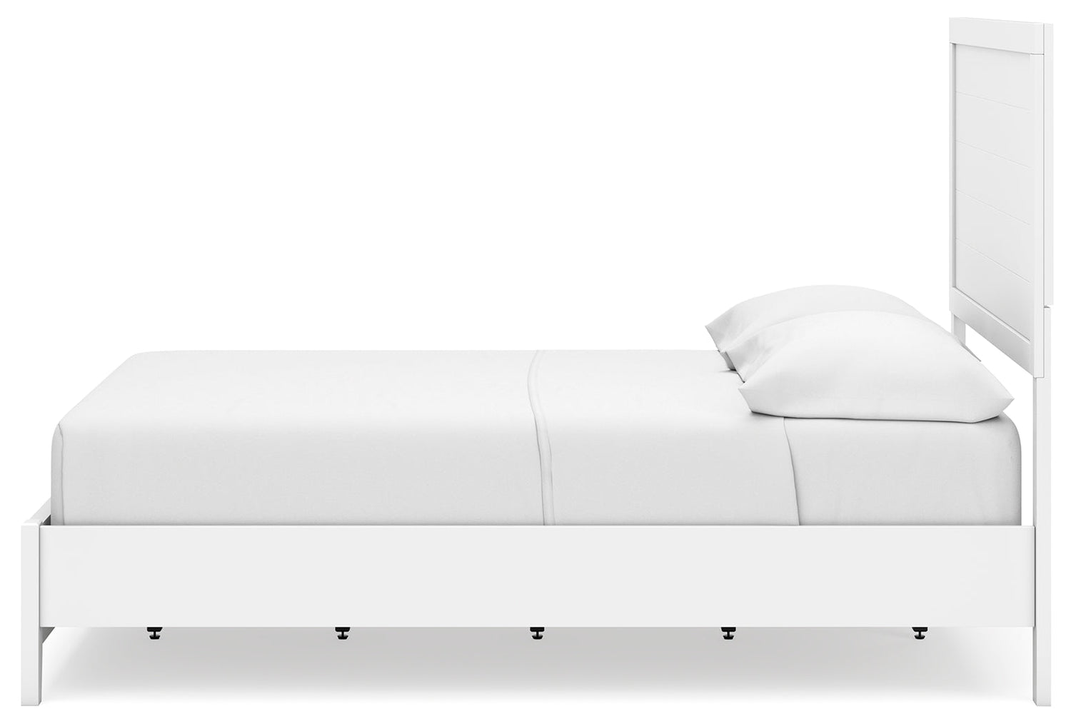 Binterglen Full Panel Bed with Mirrored Dresser and Chest in White - PKG016612