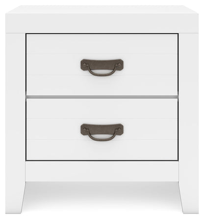 Binterglen King Panel Bed with 2 Nightstands in White from Ashley - Luna Furniture