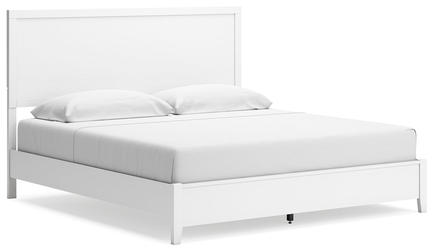 Binterglen King Panel Bed with 2 Nightstands in White from Ashley - Luna Furniture
