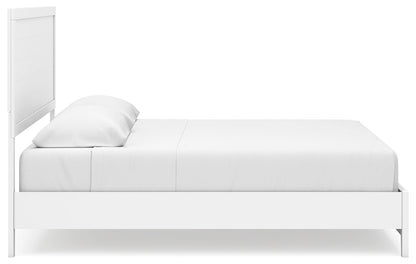 Binterglen King Panel Bed with 2 Nightstands in White from Ashley - Luna Furniture