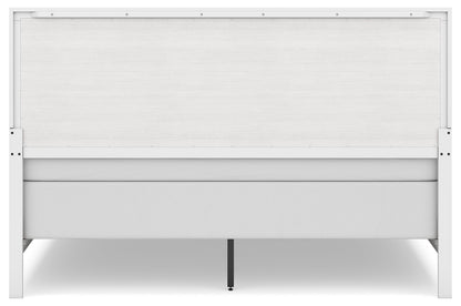 Binterglen King Panel Bed with 2 Nightstands in White from Ashley - Luna Furniture
