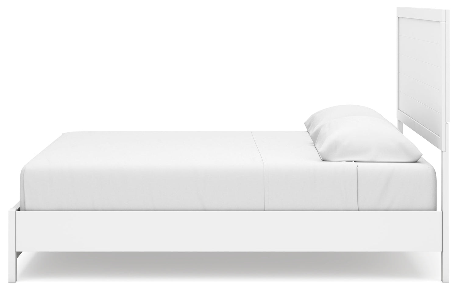 Binterglen King Panel Bed with 2 Nightstands in White from Ashley - Luna Furniture