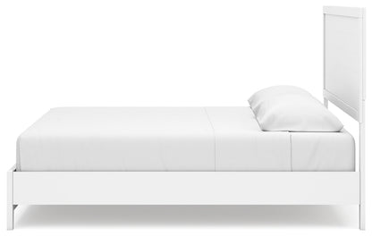 Binterglen King Panel Bed with 2 Nightstands in White from Ashley - Luna Furniture