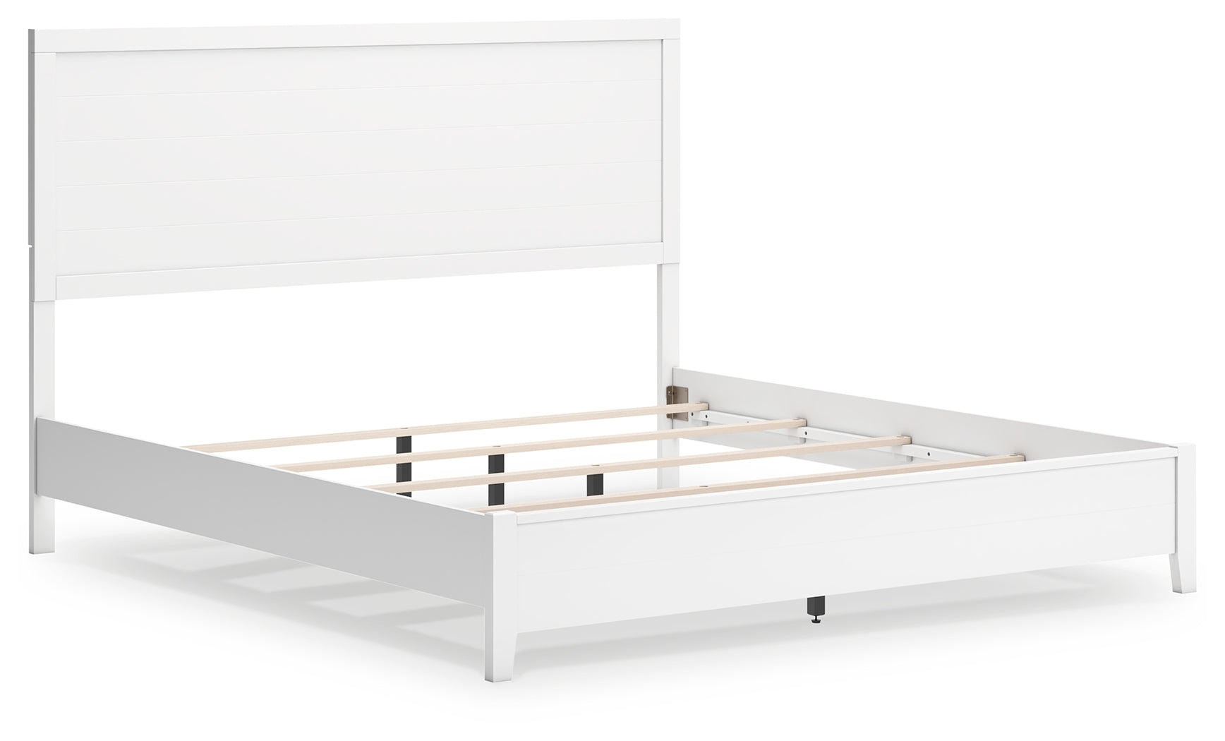 Binterglen King Panel Bed with 2 Nightstands in White from Ashley - Luna Furniture