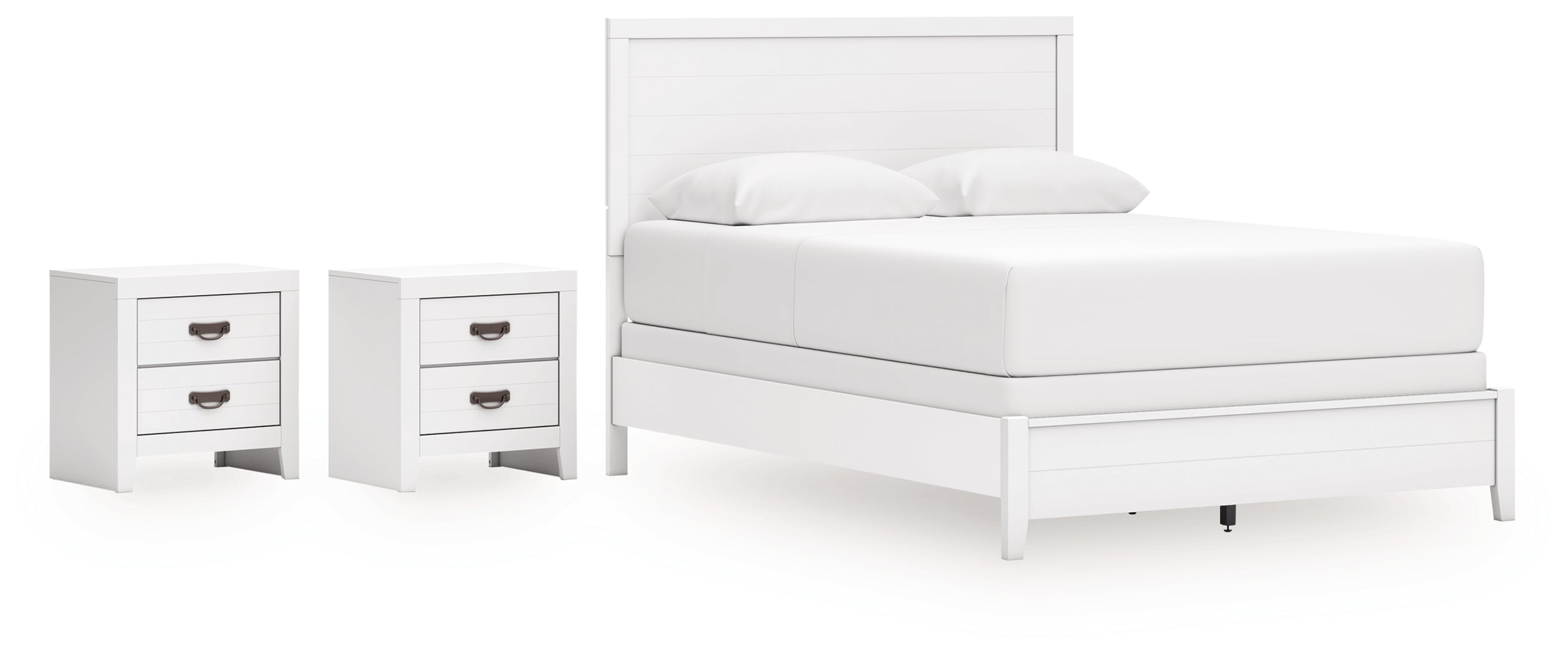 Binterglen Queen Panel Bed and 2 Nightstands - B427B18