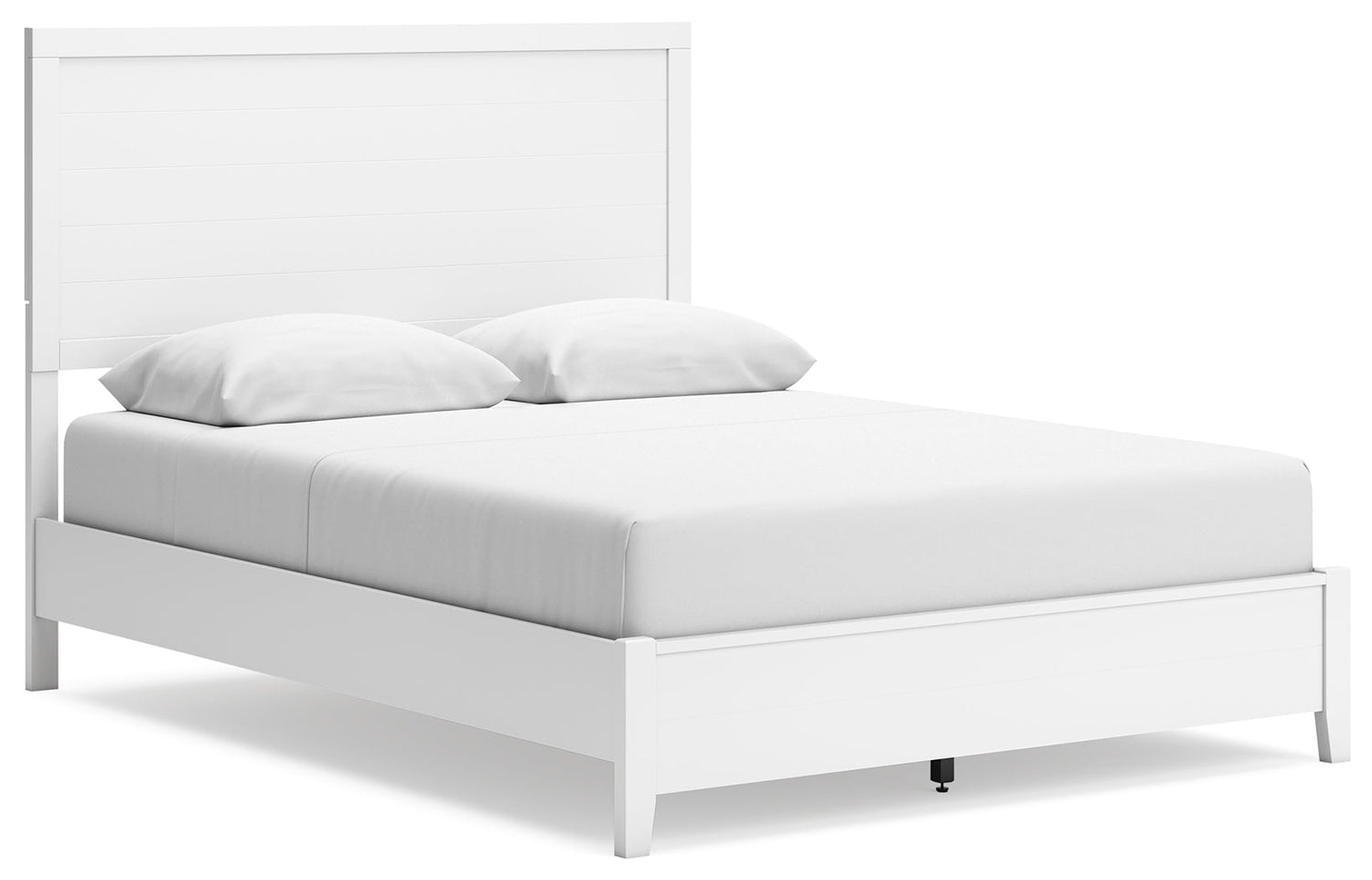 Binterglen Queen Panel Bed with Mirrored Dresser and Chest in White from Ashley - Luna Furniture