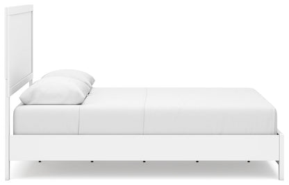 Binterglen Queen Panel Bed with Mirrored Dresser and Chest in White from Ashley - Luna Furniture