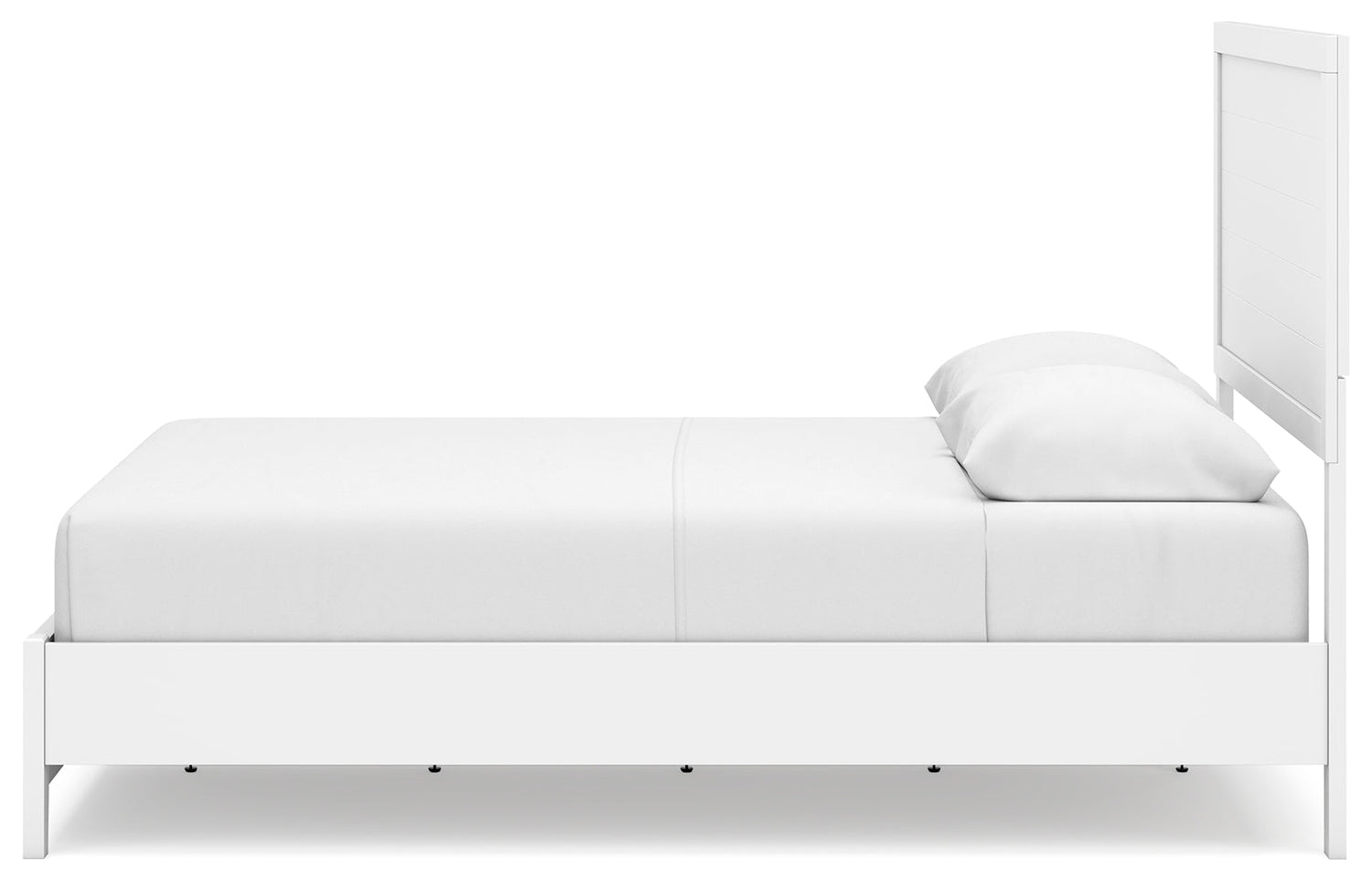 Binterglen Queen Panel Bed with Mirrored Dresser and Chest in White from Ashley - Luna Furniture