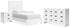 Binterglen Twin Panel Bed with Dresser and 2 Nightstands in White - PKG016597