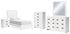 Binterglen Twin Panel Bed with Mirrored Dresser, Chest and Nightstand in White - PKG016604