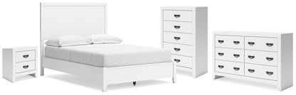 Binterglen White Full Panel Bed, Dresser, Chest and Nightstand - B427B17