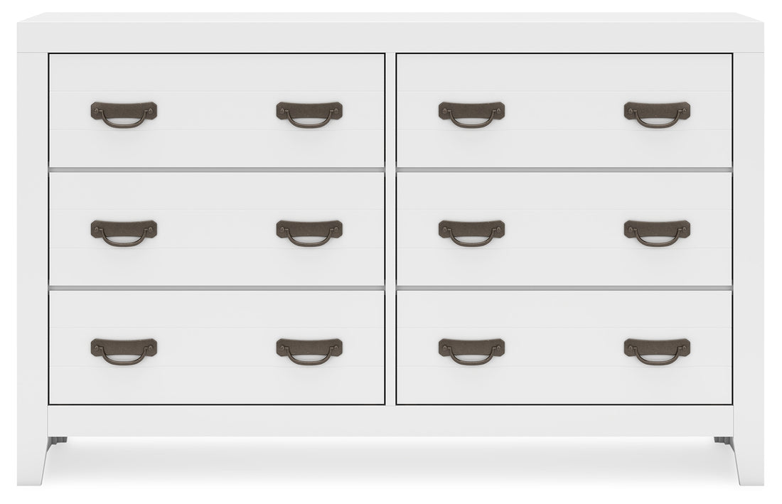 Binterglen White Queen Panel Bed, Dresser and 2 Nightstands - B427B15