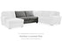 Birkdale Court Gray Armless Loveseat - 3240234
