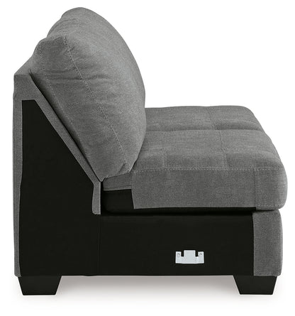 Birkdale Court Gray Armless Loveseat - 3240234