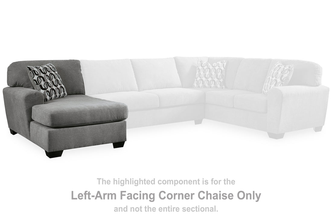 Birkdale Court Gray Left-Arm Facing Corner Chaise - 3240216