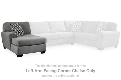 Birkdale Court Gray Left-Arm Facing Corner Chaise - 3240216