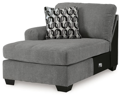 Birkdale Court Gray Left-Arm Facing Corner Chaise - 3240216