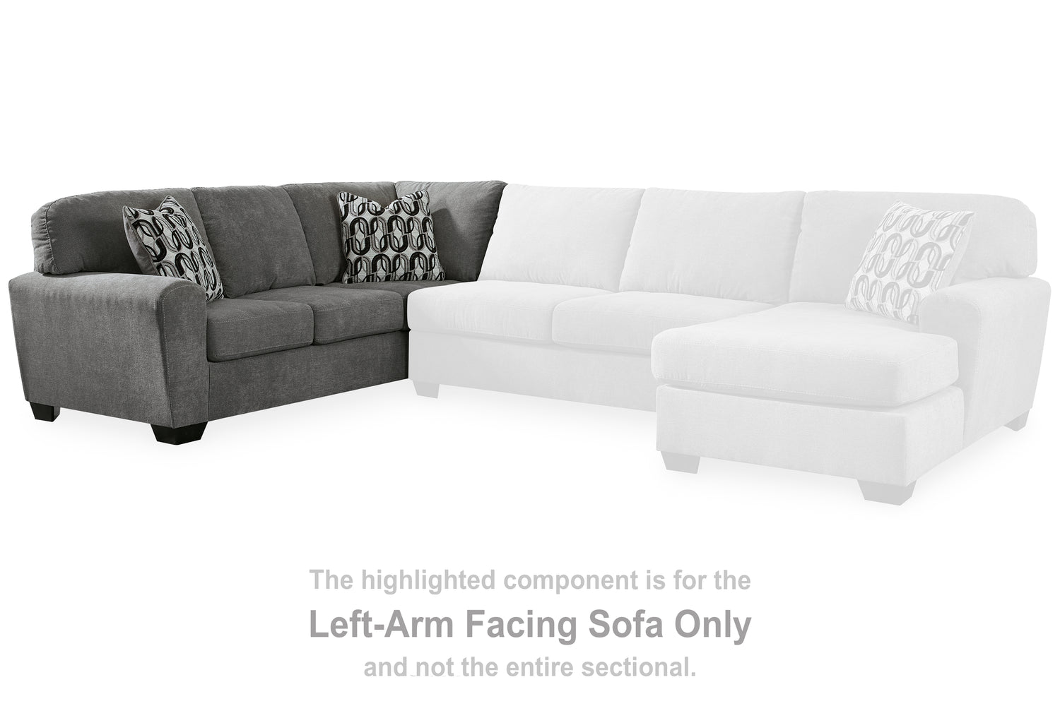 Birkdale Court Gray Left-Arm Facing Sofa - 3240266