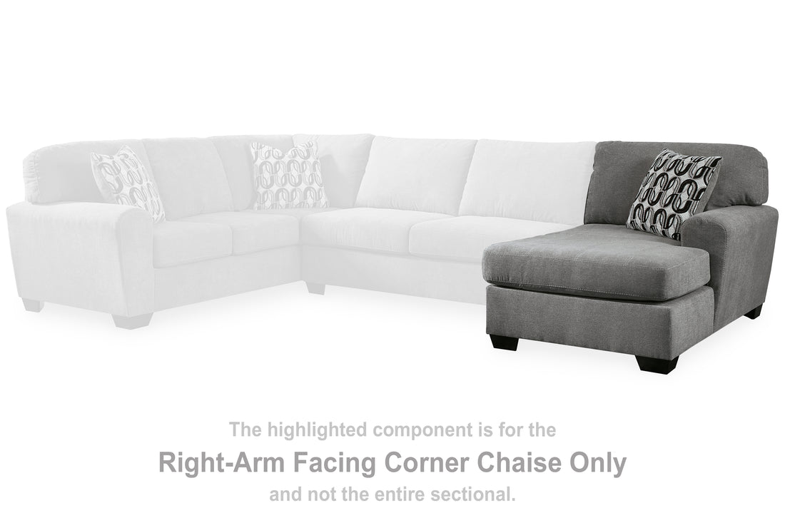 Birkdale Court Gray Right-Arm Facing Corner Chaise - 3240217