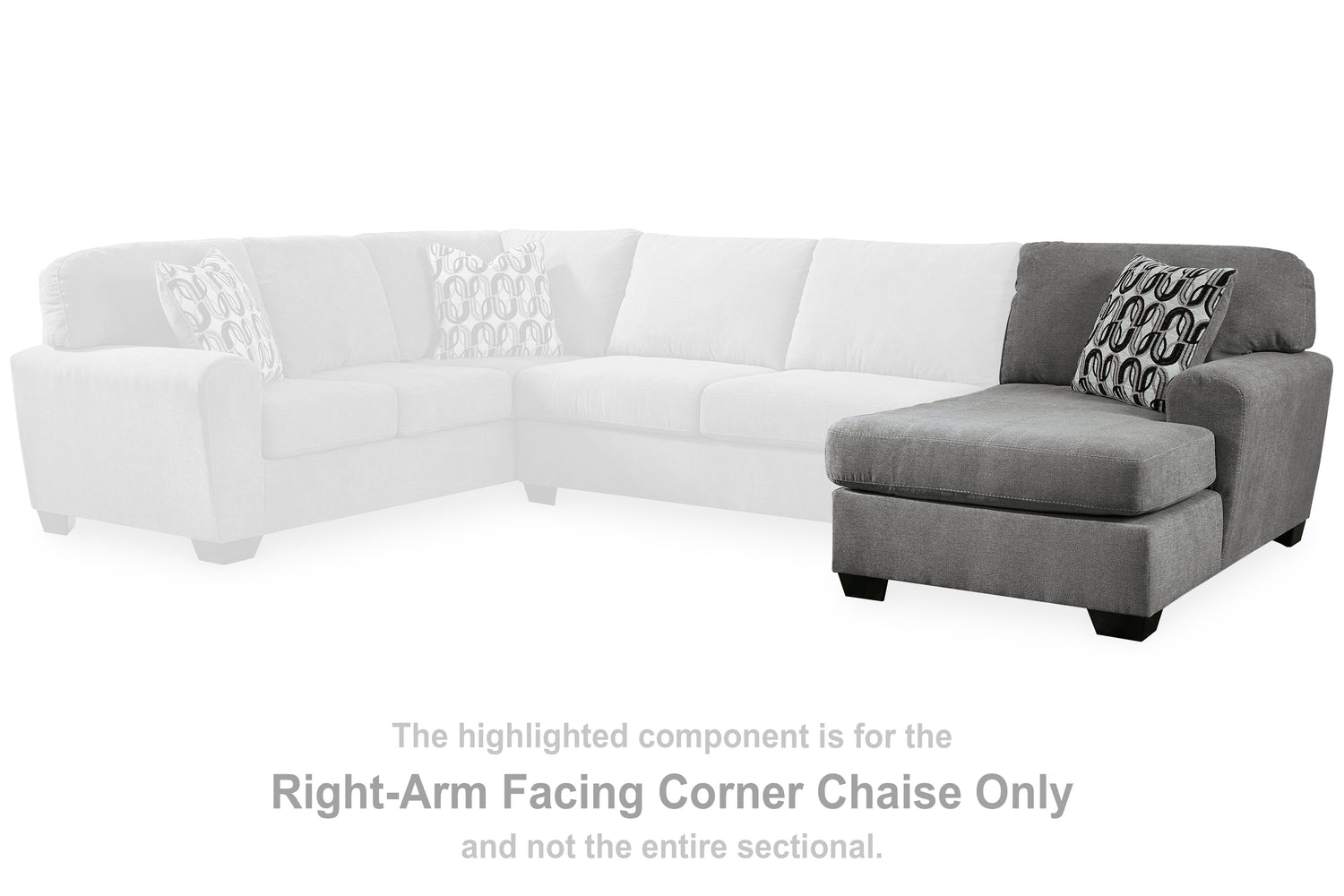 Birkdale Court Gray Right-Arm Facing Corner Chaise - 3240217