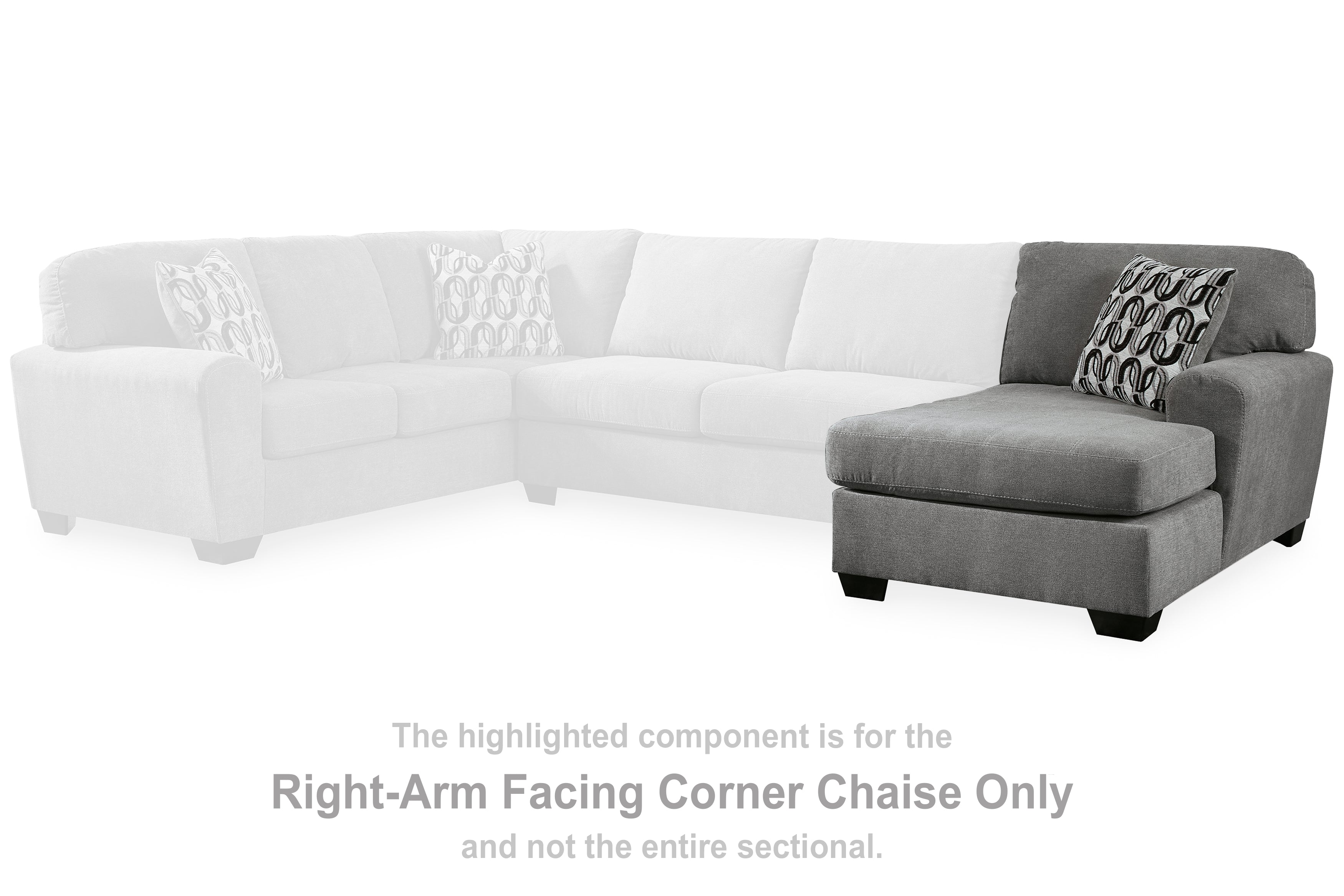 Birkdale Court Gray Right-Arm Facing Corner Chaise - 3240217