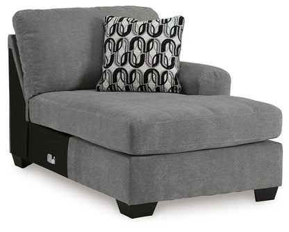 Birkdale Court Gray Right-Arm Facing Corner Chaise - 3240217