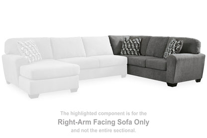 Birkdale Court Gray Right-Arm Facing Sofa - 3240267